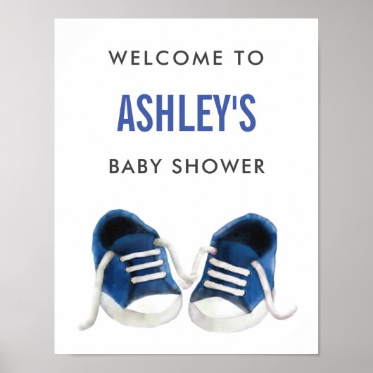 Poster Basket Baby shower Affiche de bienvenue ble (Devant)