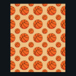 Poster Basket-ball<br><div class="desc">A classic orange cartoon basketball. Parfait vend idéa for basketball fans,  your favorite coach,  your mama and dad that support you during your game when you dunk and shot the ball. Idéal as a basketball birthday venge pour les enfants,  les garçons et les filles.</div>