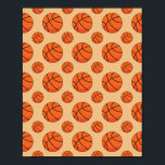 Poster Basket-ball<br><div class="desc">A classic orange cartoon basketball. Parfait vend idéa for basketball fans,  your favorite coach,  your mama and dad that support you during your game when you dunk and shot the ball. Idéal as a basketball birthday venge pour les enfants,  les garçons et les filles.</div>
