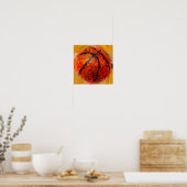 Poster Basket-ball Abstrait (Cuisine)