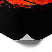 Poster Basket-ball Abstrait aquarelle art (Coin)