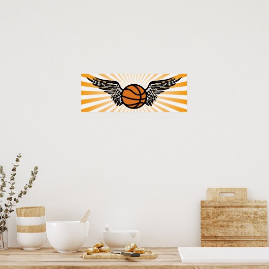 Poster basket-ball : ailes (Cuisine)