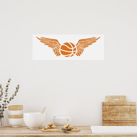 Poster basket-ball : ailes (Cuisine)