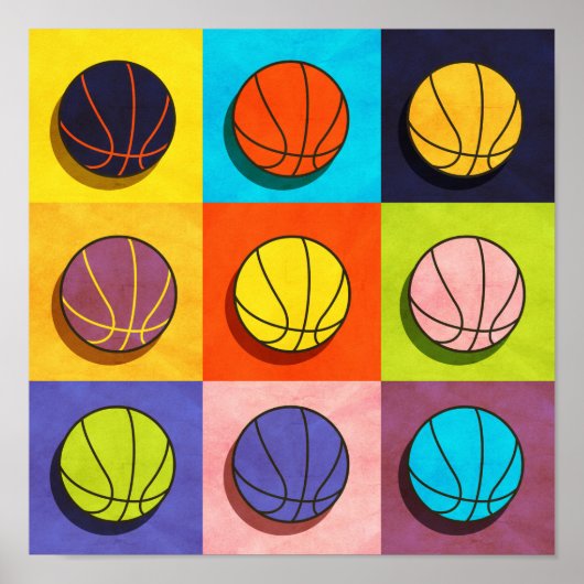 Poster Basket-ball Art pop (Devant)