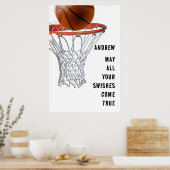 Poster Basket-ball Bonne chance (Cuisine)