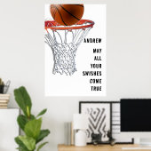 Poster Basket-ball Bonne chance (Bureau à domicile)