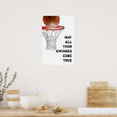 Poster Basket-ball Bonne chance (Cuisine)