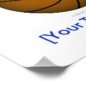 Poster Basket-ball - Brown/bleu (Coin)