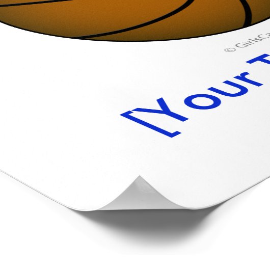 Poster Basket-ball - Brown/bleu (Coin)