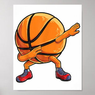 Poster Basket-ball de dabbing drôle hommes femmes sport