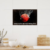 Poster Basket-ball de devis motivationnel (Cuisine)