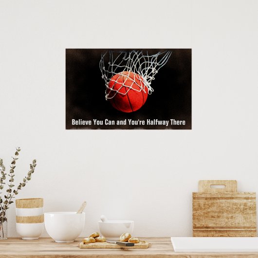 Poster Basket-ball de devis motivationnel (Cuisine)