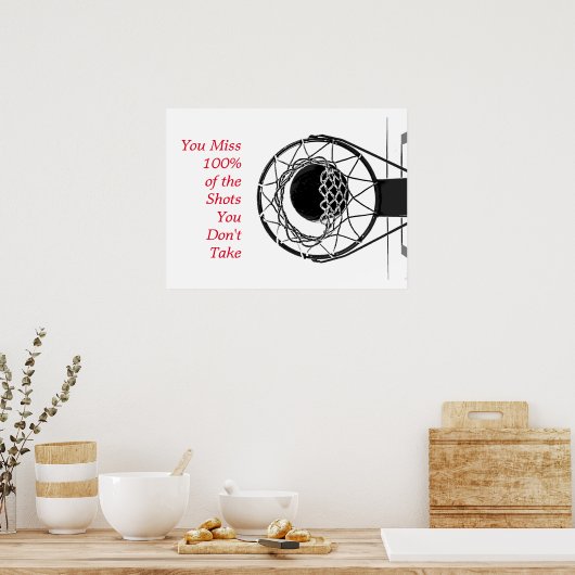 Poster Basket-ball de devis motivationnel (Cuisine)