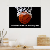 Poster Basket-ball de devis motivationnel (Cuisine)