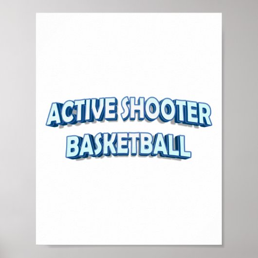 Poster Basket-ball de tir actif (Devant)