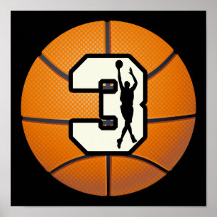 Poster Basket-ball du numéro 3