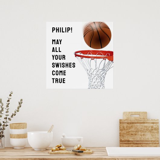 Poster Basket-ball du Personalized (Cuisine)