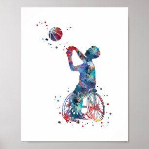 Poster Basket-ball en fauteuil roulant