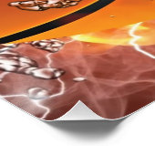 Poster Basket-ball en feu (Coin)