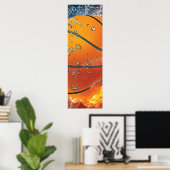 Poster Basket-ball en feu (Bureau à domicile)