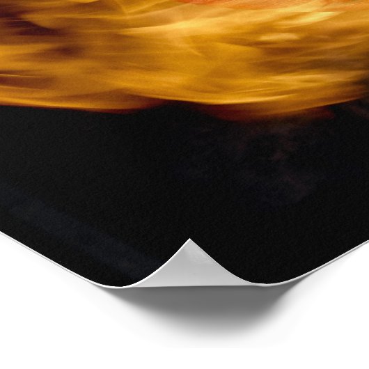 Poster Basket-ball en feu (composite numérique) (Coin)