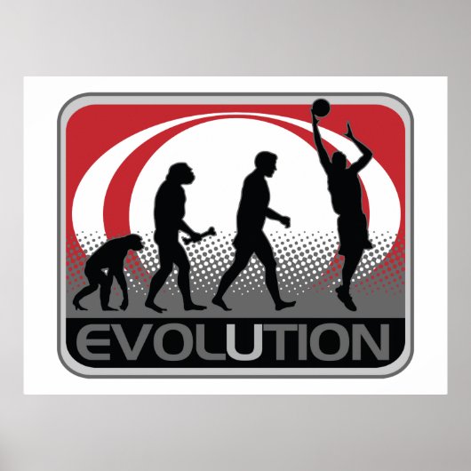 Poster Basket-ball Évolution (Devant)