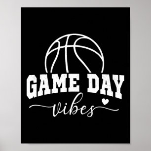 Poster Basket-ball Jour Vibes Basketball Maman Jeu de vie