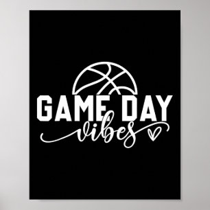 Poster Basket-ball Jour Vibes Basketball Maman Jeu de vie