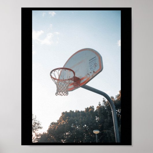 Poster Basket-ball - lever du soleil (Devant)