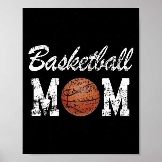 Poster Basket-ball Maman Mignonne Novelité Perdue (Devant)