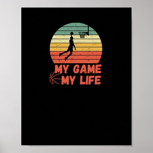 Poster Basket-ball Mon jeu Ma vie (Devant)