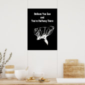 Poster Basket-ball Motivationnel Black White Confiance (Cuisine)