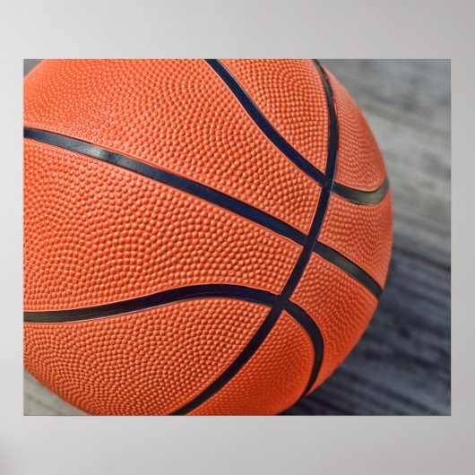Poster Basket-ball orange coloré (Devant)