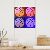 Poster Basket-ball Pop Art (Cuisine)