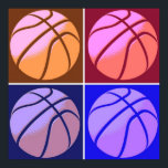 Poster Basket-ball Pop Art<br><div class="desc">Oeuvres de jeu populaires américaines et internationales - I Love This Game. Sports Populaires - Basketball Game Ball Image.</div>