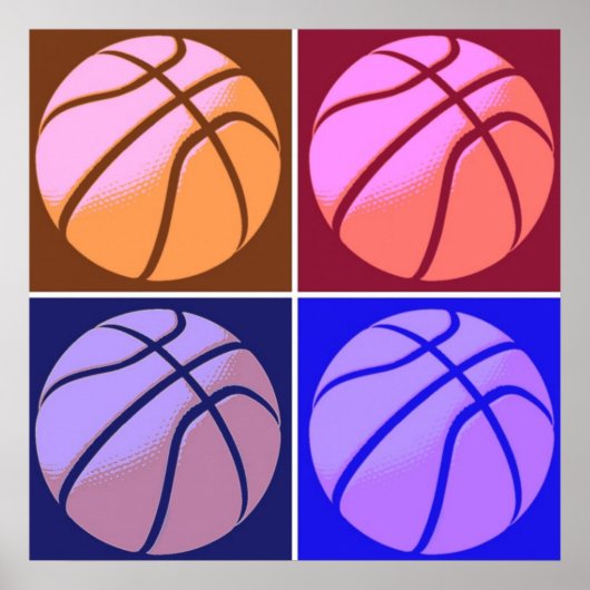 Poster Basket-ball Pop Art (Devant)