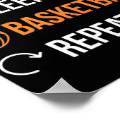 Poster Basket-ball Répéter le basketball du sommeil (Coin)