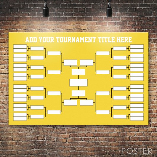 Poster Basket-ball Soccer Sport Tournament Bracket