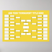 Poster Basket-ball Soccer Sport Tournament Bracket (Devant)