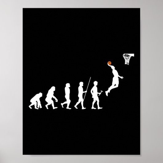 Poster Basket-ball sur l'évolution humaine (Devant)