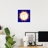 Poster basket-ball : tribalz (Bureau à domicile)