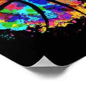 Poster Basket-ball vintage Graphisme Design Cool Basketba (Coin)