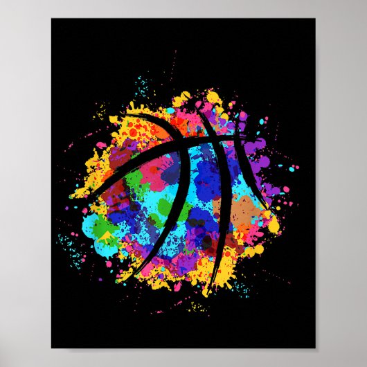 Poster Basket-ball vintage Graphisme Design Cool Basketba (Devant)