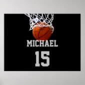 Poster Basket-ball Votre nom (Devant)