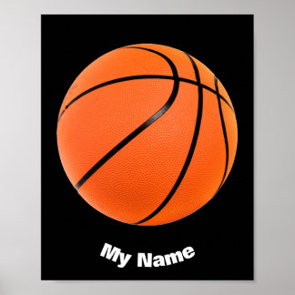Poster Basket-ball Votre nom Personnalisé