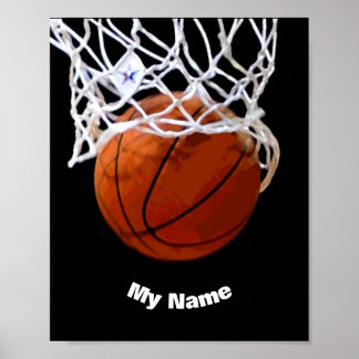 Poster Basket-ball Votre nom Personnalisé