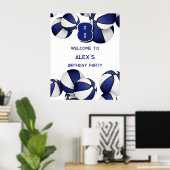 Poster basket bleu blanc bienvenue (Bureau à domicile)