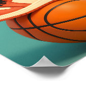 Poster Basket de contraste vibre sur le basket-ball (Coin)