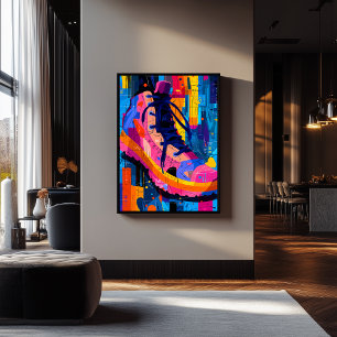 Poster Basket de géométrie expressionniste, Art de rue dy