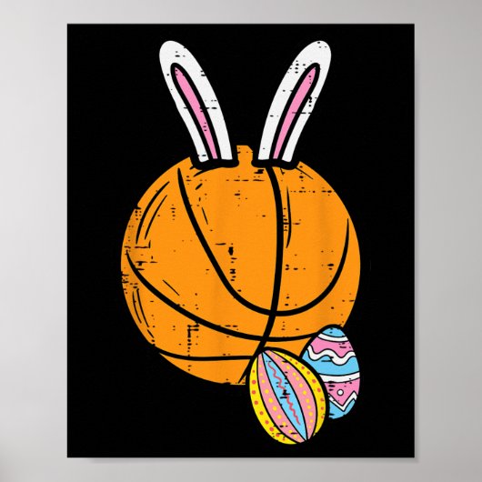 Poster Basket de Pâques lapin lapin Sports Hommes garçons (Devant)